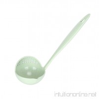 NewKelly 2 in 1 Soup Spoon Long Handle Creative Porridge Spoons (Green) - B079VQFZM5
